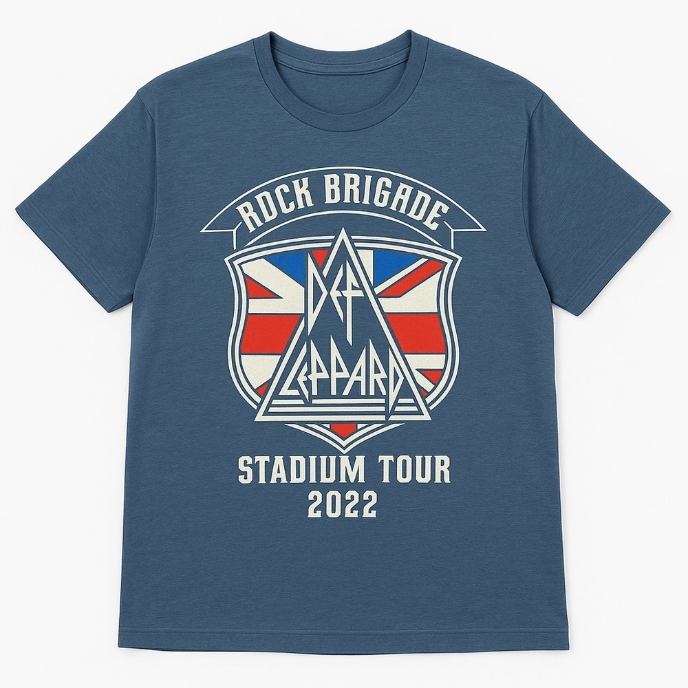 Def Leppard Stadium Tour 2022 Tee 2XL Rock Brigade Concert Band Graphic Shirt